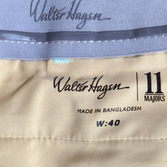 WALTER HAGEN 11 MAJORS Mens Blue Floral Walking Shorts Polyester Zip Fly Size 40 - Picture 7 of 10